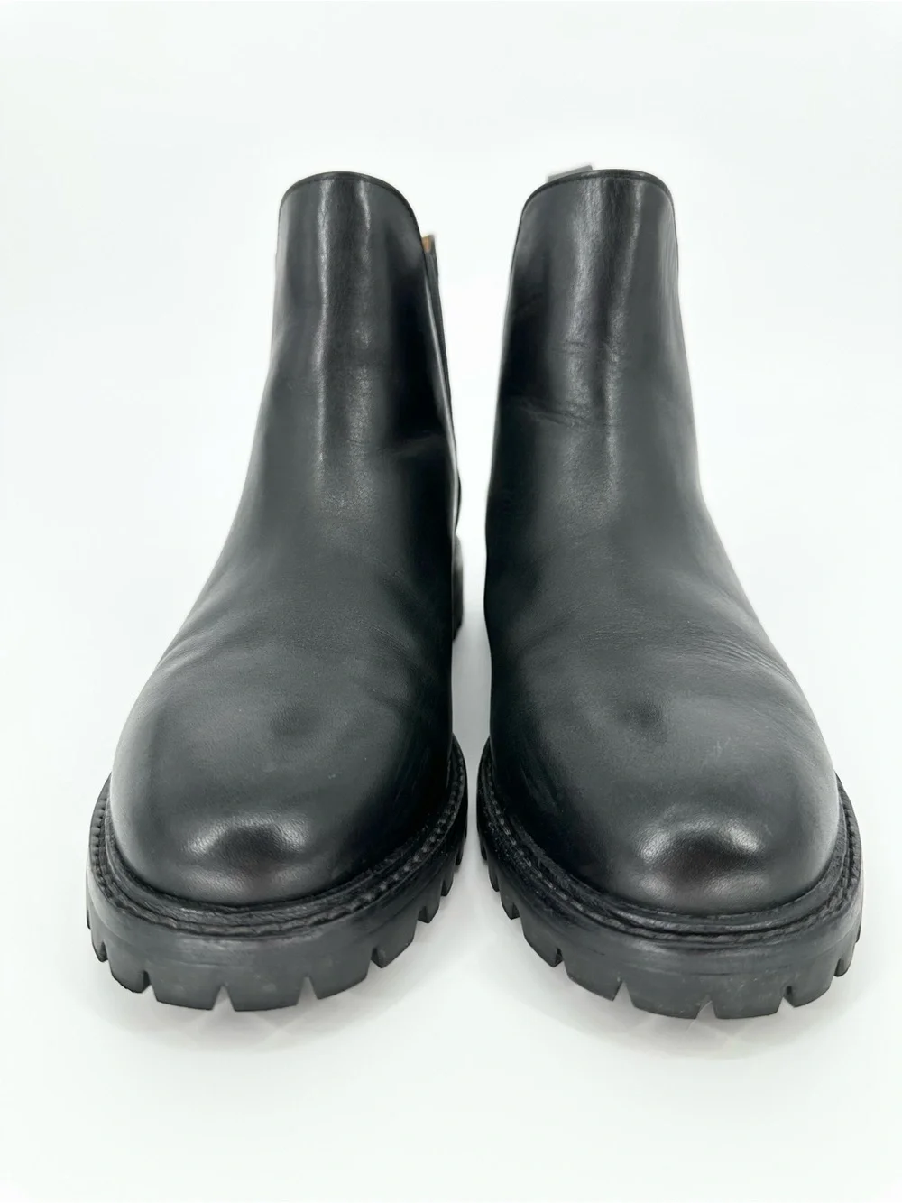 LABEL Go-To Chelsea Black Leather Boots Vibram Soles